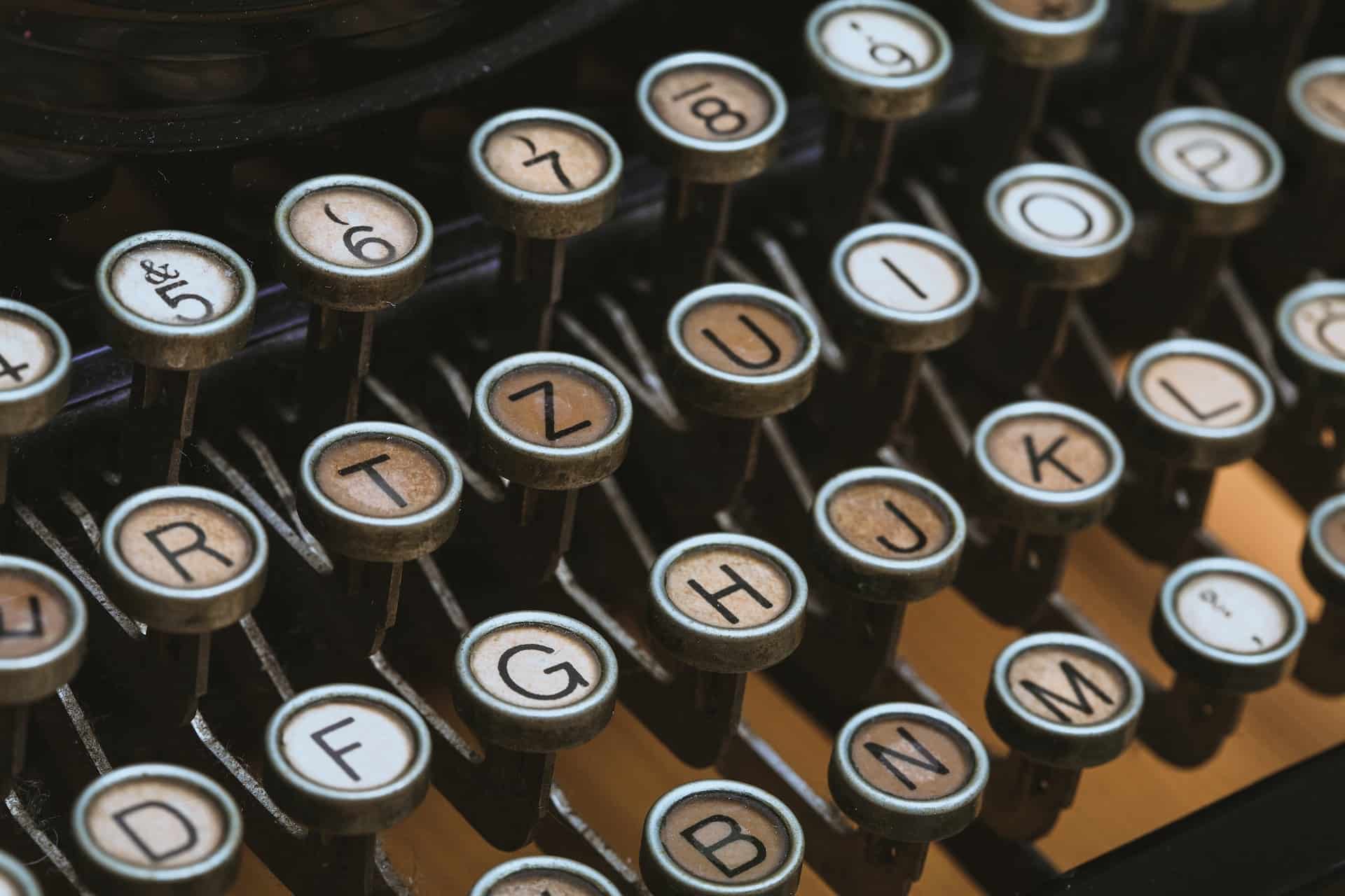 black typewriter photo