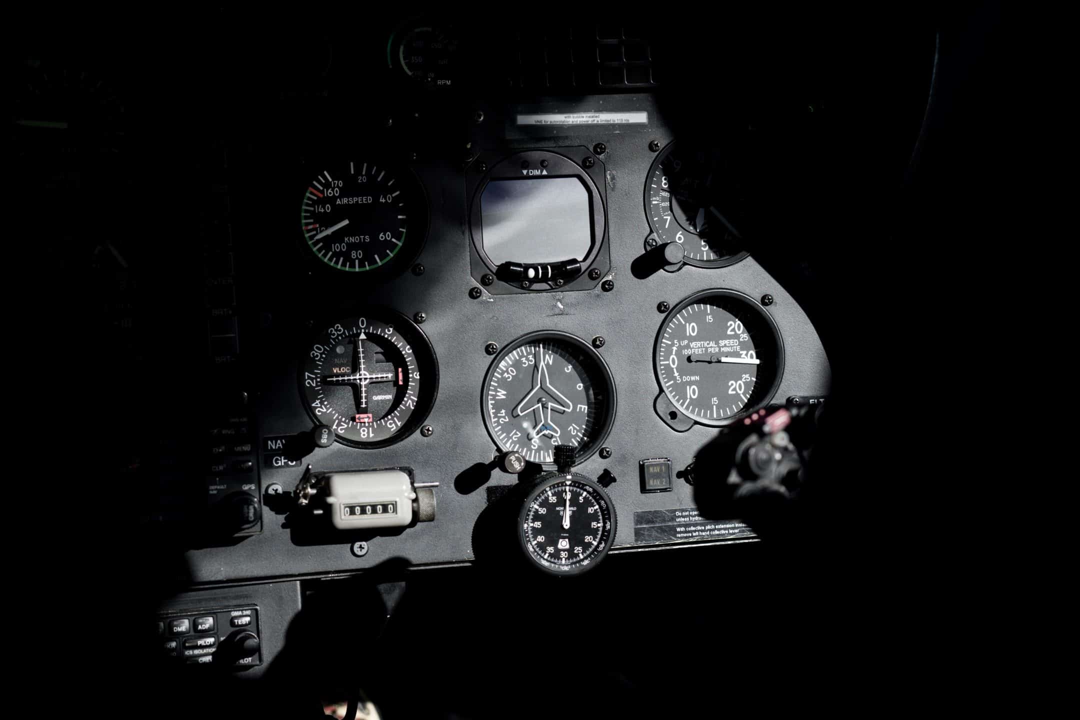 black and gray cockpit
